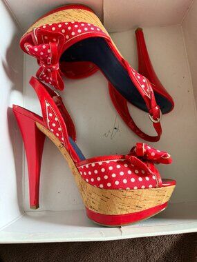 Nine West Minnie Mouse Red Polka Dot Heels